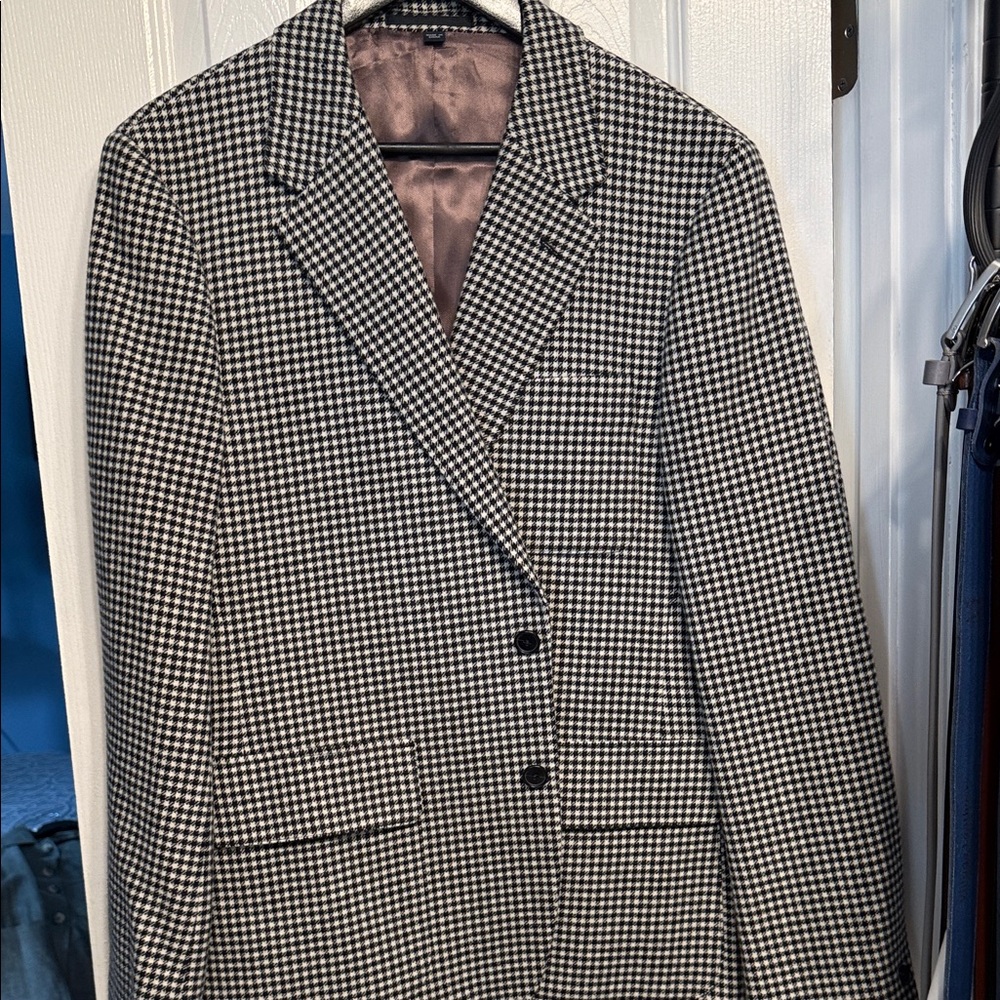 J. Crew Black and White Houndstooth Blazer